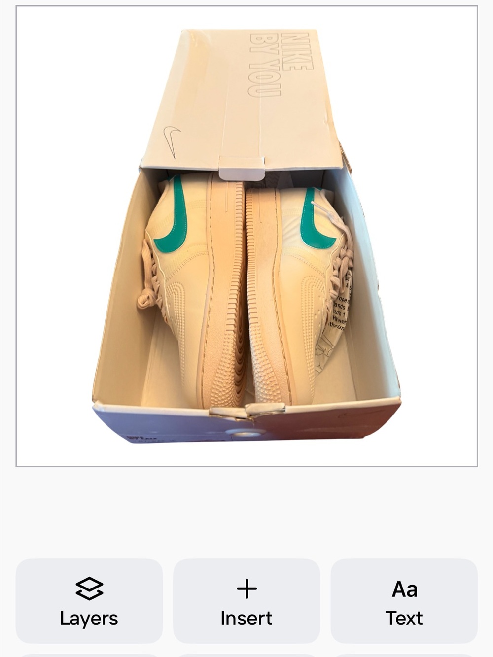 Nike Air Force 1 Low “Nike By You” Custom – White/Teal Size Men 7/Woman 8.5 - Picture 6 of 9